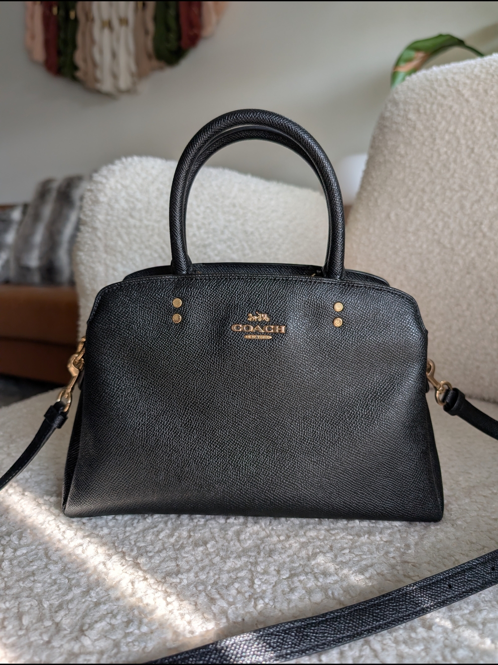 Coach Mini Lillie Carryall Leather Satchel Bag